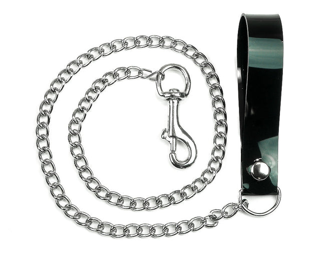 FML106VN-BLK FML105VN-BLK PVC 4MM REGULAR  CHAIN LEASH WITH 3" HOOK