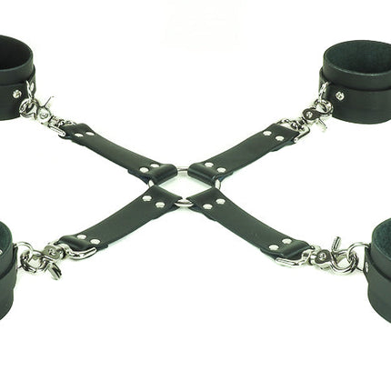 FMS100   FOUR WAY RESTRAINTS ANKLE AND WRIST GEUINE LEATHER