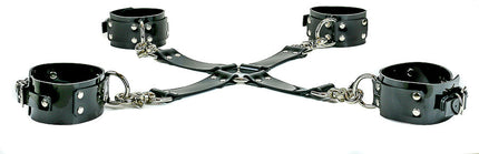 FMS101VN  FOUR WAY LARGE D RING RESTRAINTS ANKLE AND WRIST PVC VINYL