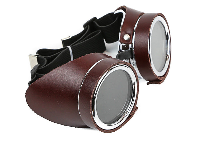 G110 LEATHER WRAPPED AVIATOR GOGGLES