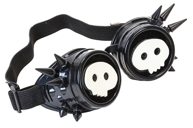 G205 SKULL GOGGLES WITH SPIKES