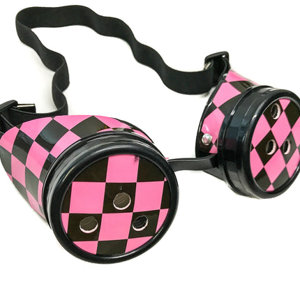 G222  CHECKERED GOGGLES