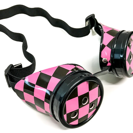 G222  CHECKERED GOGGLES