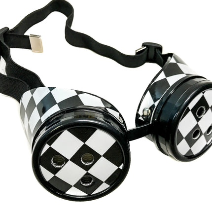 G222  CHECKERED GOGGLES
