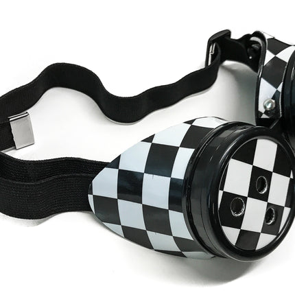 G222  CHECKERED GOGGLES