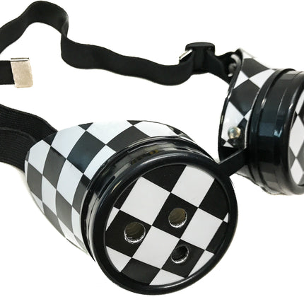 G222  CHECKERED GOGGLES