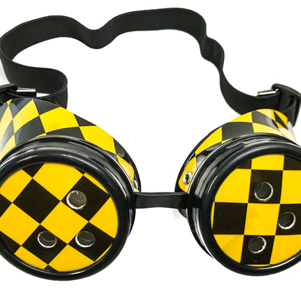G222  CHECKERED GOGGLES