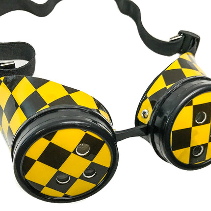G222  CHECKERED GOGGLES