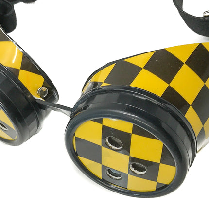 G222  CHECKERED GOGGLES