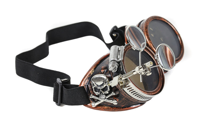 G240 SKULL GOGGLES WITH 2X LENS