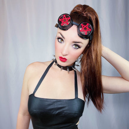 G250  RED PENTAGRAM GOGGLES