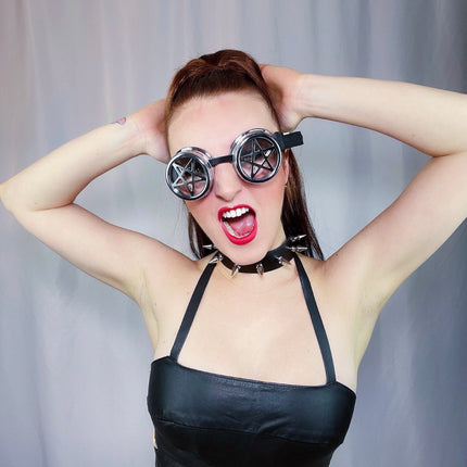 G250  SILVER PENTAGRAM GOGGLES