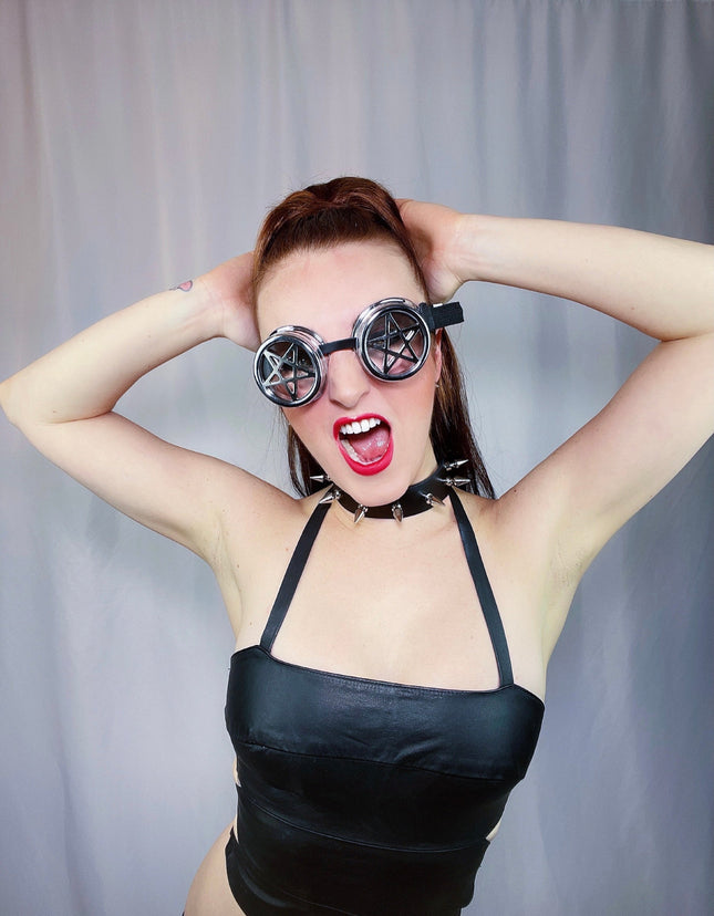 G250  SILVER PENTAGRAM GOGGLES