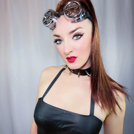 G250  SILVER PENTAGRAM GOGGLES