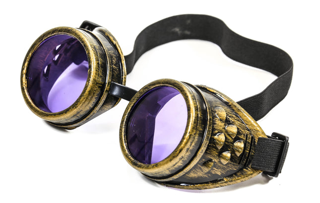 G301BRS BRASS GOGGLES WITH COLORED LENS