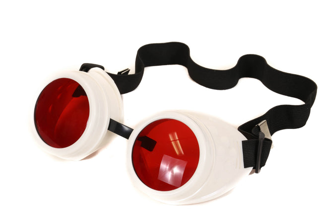 G301WHT WHITE GOGGLES WITH COLORED LENS