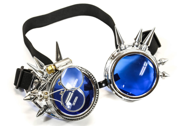 G304SIL 16X LOUPE SILVER SPIKE GOGGLES COLORED LENS