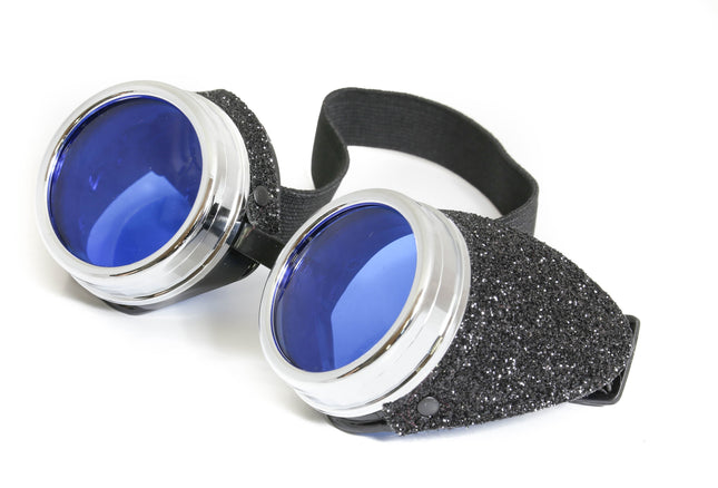 G406G GLITTER GOGGLES WITH BLUE LENS