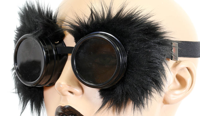 G410BLK BLK FUR GOGGLES BLK/SIL FRAME