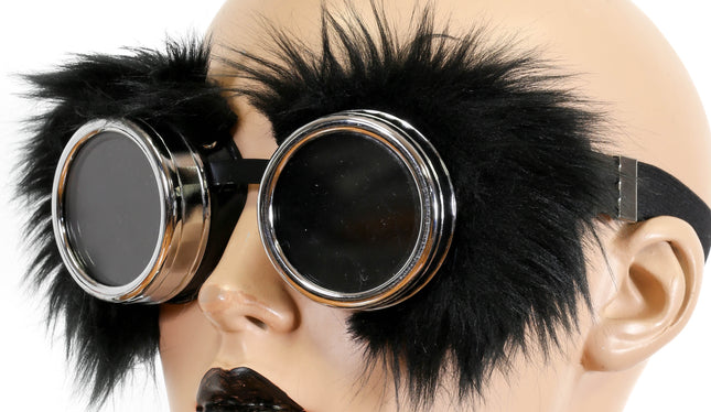 G410BLK BLK FUR GOGGLES BLK/SIL FRAME