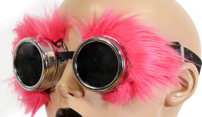 G410PNK PINK FUR GOGGLES BLK/SIL FRAME