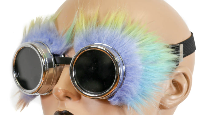 G410YEL YELLOW FUR GOGGLES BLK/SIL FRAME
