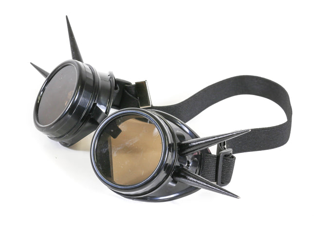 G412BLK 2.75" STEEL TALL SPIKE BLACK LENS GOGGLES