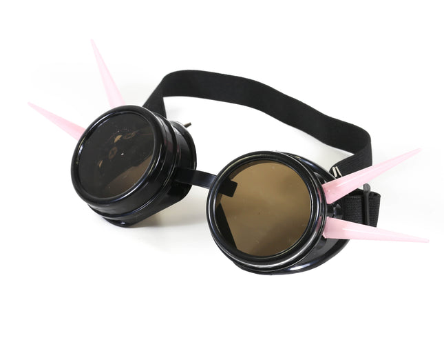 G412BLK 2.75" STEEL TALL SPIKE BLACK LENS GOGGLES