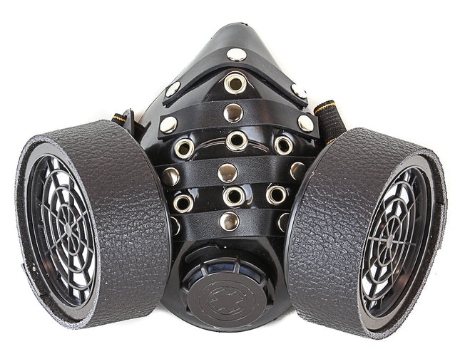 GM104 LEATHER-WRAPPED LECTER STYLE GAS MASK LEATHER-WRAPPED FILTER COVER