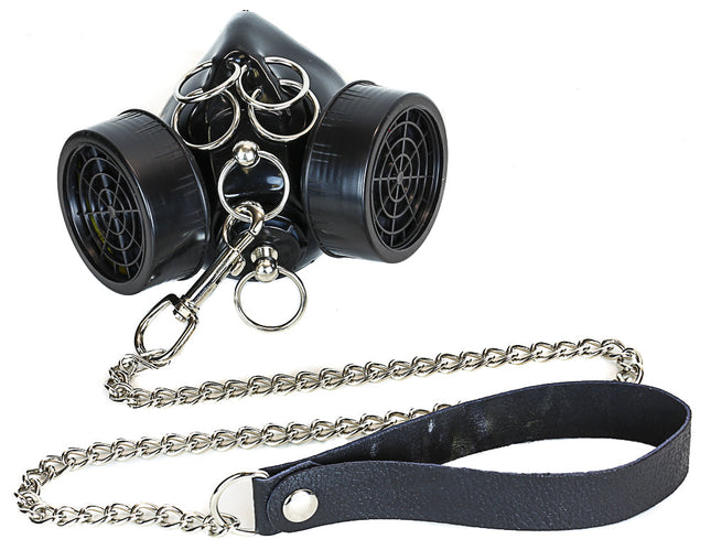 GM125 GAS MASK WITH CHAIN LEASH DUAL ACTIVE FILTER