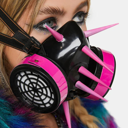 GM168  3" SPIKE GIANT NEON PIN  GAS MASK