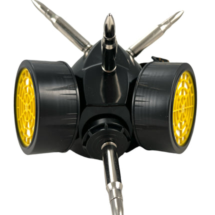 GM200 GAS MASK RESPIRATOR WITH 3" [308] AND 2"