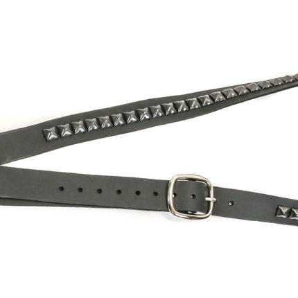 GS211-BS 3/4" GUITAR STRAP WITH BUCKLE AND BLACK PYRAMIDS
