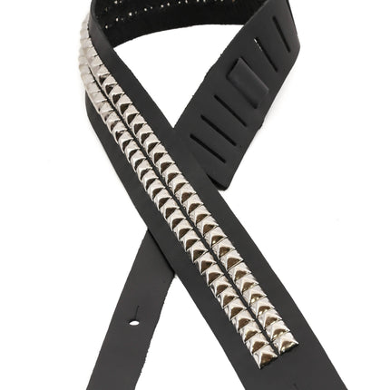 GS278 GUITAR STRAP 2 ROW PYRAMID