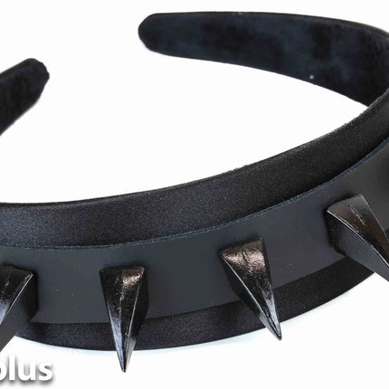 HB101-BS CLAW SPIKE HEADBAND WITH BLACK SPIKES 25MM-1.25" WIDE