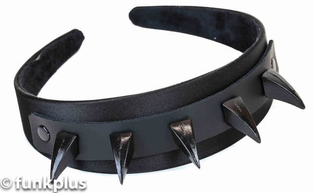 HB101-BS CLAW SPIKE HEADBAND WITH BLACK SPIKES 25MM-1.25" WIDE