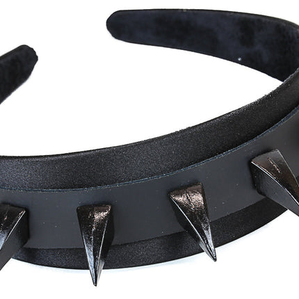 HB101-BS CLAW SPIKE HEADBAND WITH BLACK SPIKES 25MM-1.25" WIDE