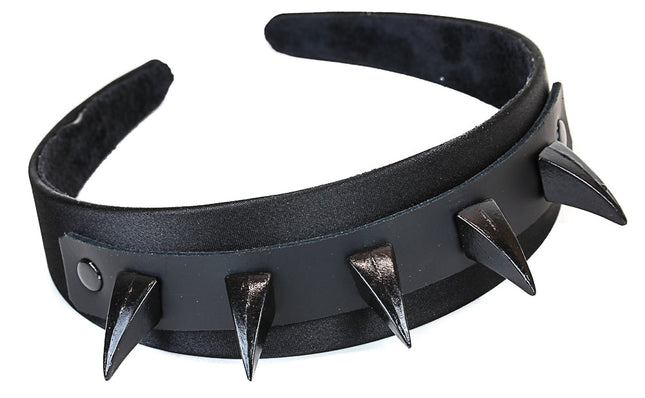 HB101-BS CLAW SPIKE HEADBAND WITH BLACK SPIKES 25MM-1.25" WIDE