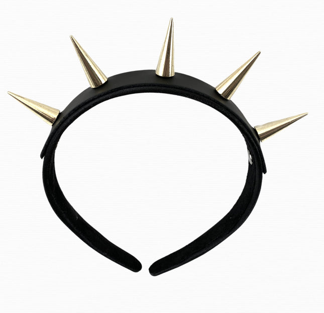 HB102 TALL SPIKE HEADBAND 25MM-1.25" WIDE 40MM-1 1/2" WIDE