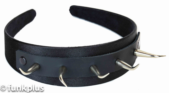 HB103 BLACK HORN SPIKE HEADBAND 25MM-1.25" WIDE 40MM-1 1/2"