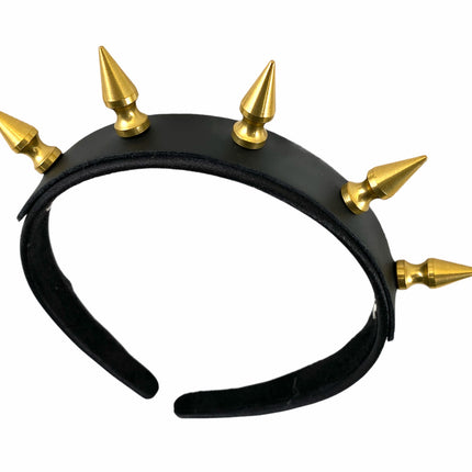 HB105BRS 1" SPIKE HEADBAND WITH LEATHER 25MM-1.25" WIDE 40MM-1