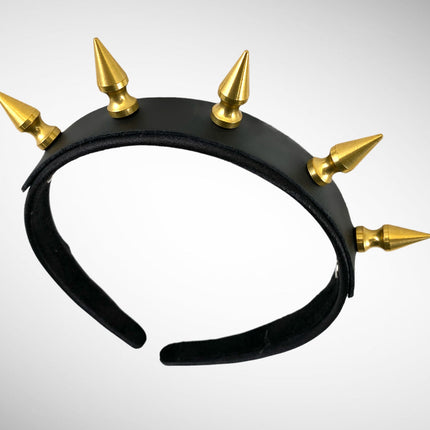 HB105BRS 1" SPIKE HEADBAND WITH LEATHER 25MM-1.25" WIDE 40MM-1