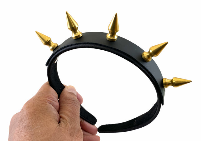 HB105BRS 1" SPIKE HEADBAND WITH LEATHER 25MM-1.25" WIDE 40MM-1