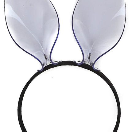 HB116VN-CLR DOG EAR LEATHER HEADBAND WITH VINYL CLEAR EARS