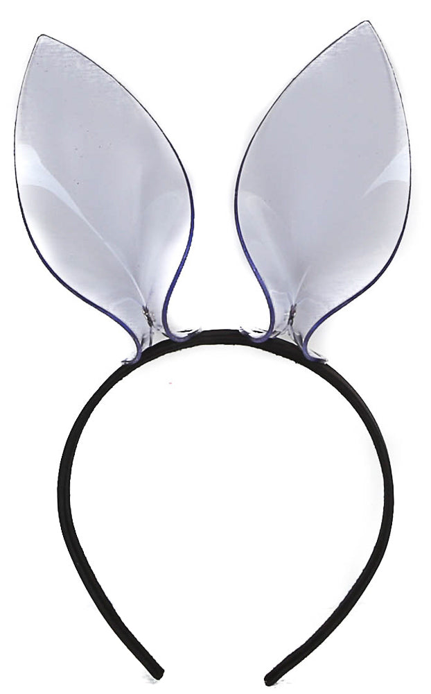 HB116VN-CLR DOG EAR LEATHER HEADBAND WITH VINYL CLEAR EARS
