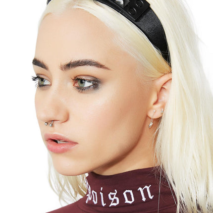 HB142-BLK  STUDDED HEADBAND