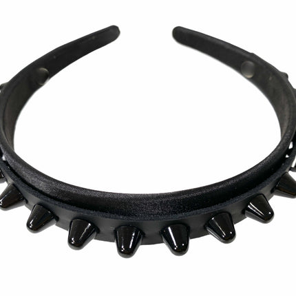 HB156-BS UK77 STUD HEADBAND WITH LEATHER 25MM-1.25" WIDE 40MM-1