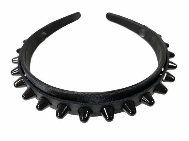 HB156-BS UK77 STUD HEADBAND WITH LEATHER 25MM-1.25" WIDE 40MM-1