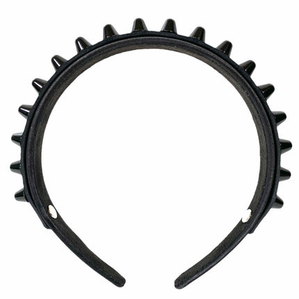 HB156-BS UK77 STUD HEADBAND WITH LEATHER 25MM-1.25" WIDE 40MM-1