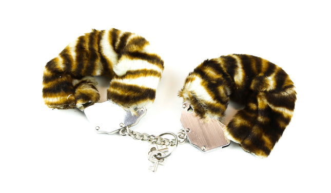 HC113 FURRY ANIMAL PRINT HANDCUFF